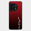 Customize Name Gradient Glass Case Cover Red Wine For Oneplus 11 5G