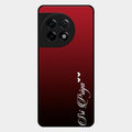 Customize Name Gradient Glass Case Cover Red Wine For Oneplus 11R 5G