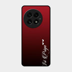 Customize Name Gradient Glass Case Cover Red Wine For Oneplus 13 5G