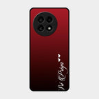 Customize Name Gradient Glass Case Cover Red Wine For Oneplus 13R 5G