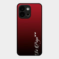 Customize Name Gradient Glass Case Cover Red Wine For Oneplus 13S 5G