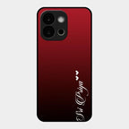 Customize Name Gradient Glass Case Cover Red Wine For Oneplus 13S 5G