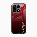 Customize Name Gradient Glass Case Cover Red Wine For OnePlus 15 5G