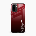 Customize Name Gradient Glass Case Cover Red Wine For OnePlus 15R 5G