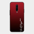 Customize Name Gradient Glass Case Cover Red Wine For Oneplus 7 Pro