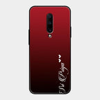 Customize Name Gradient Glass Case Cover Red Wine For Oneplus 7 Pro