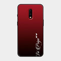 Customize Name Gradient Glass Case Cover Red Wine For Oneplus 7