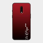 Customize Name Gradient Glass Case Cover Red Wine For Oneplus 7