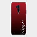 Customize Name Gradient Glass Case Cover Red Wine For Oneplus 7T Pro