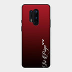 Customize Name Gradient Glass Case Cover Red Wine For Oneplus 8 Pro