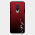 Customize Name Gradient Glass Case Cover Red Wine For Oneplus 8
