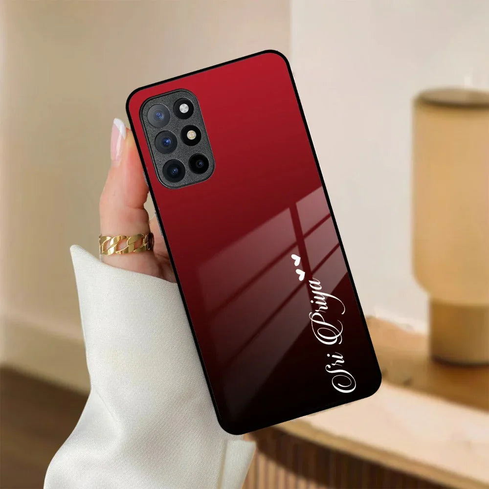 Customize Name Gradient Glass Case Cover Red Wine For Oneplus - ShopOnCliQ