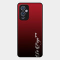 Customize Name Gradient Glass Case Cover Red Wine For Oneplus 9 5G
