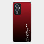 Customize Name Gradient Glass Case Cover Red Wine For Oneplus 9 5G