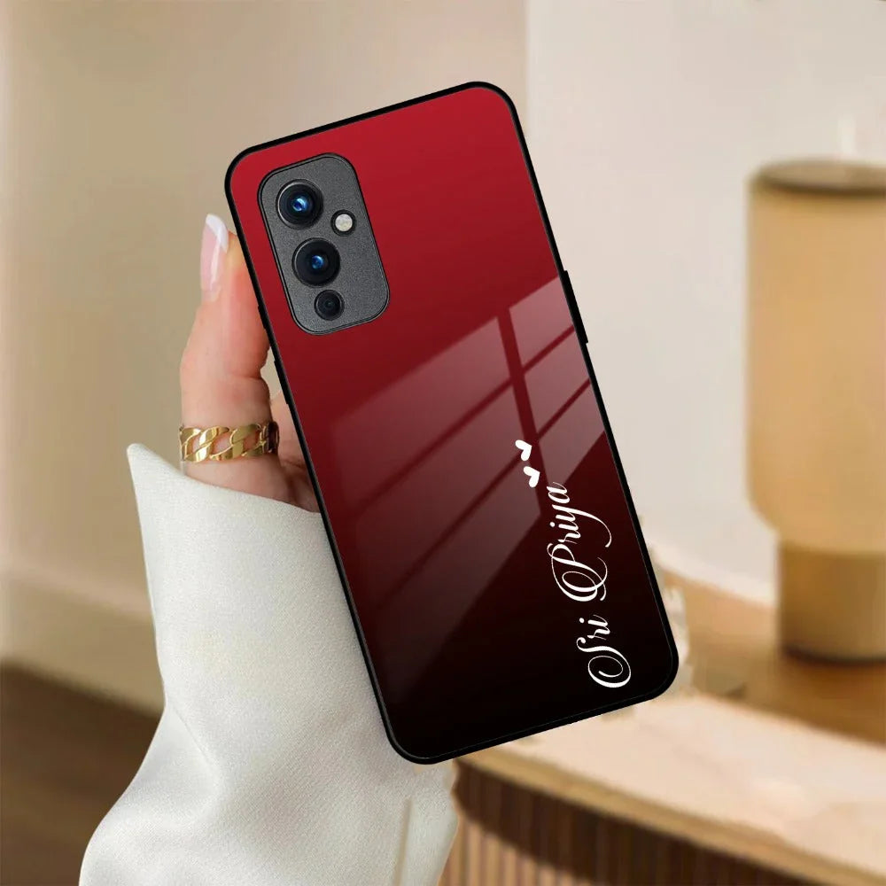 Customize Name Gradient Glass Case Cover Red Wine For Oneplus - ShopOnCliQ