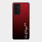 Customize Name Gradient Glass Case Cover Red Wine For Oneplus 9Rt 5G