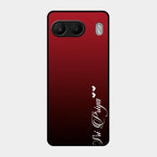 Customize Name Gradient Glass Case Cover Red Wine For Oneplus Nord 4 5G