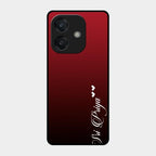 Customize Name Gradient Glass Case Cover Red Wine For Oppo A3X 5G
