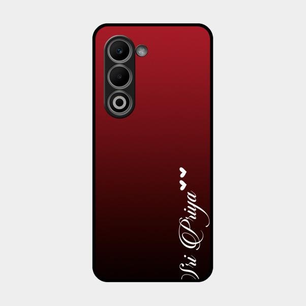 Customize Name Gradient Glass Case Cover Red Wine For Oppo A5 5G