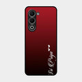 Customize Name Gradient Glass Case Cover Red Wine For Oppo A5 5G