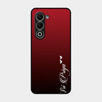 Customize Name Gradient Glass Case Cover Red Wine For Oppo A5 5G