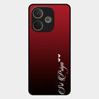 Customize Name Gradient Glass Case Cover Red Wine For Oppo A5 Pro 5G
