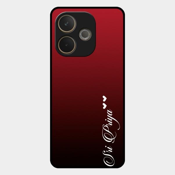 Customize Name Gradient Glass Case Cover Red Wine For Oppo A5 Pro 5G