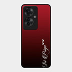 Customize Name Gradient Glass Case Cover Red Wine For Oppo F25 Pro 5G