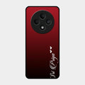 Customize Name Gradient Glass Case Cover Red Wine For Oppo F27 5G