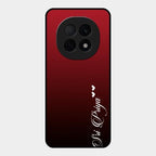 Customize Name Gradient Glass Case Cover Red Wine For Oppo F29 Pro 5G