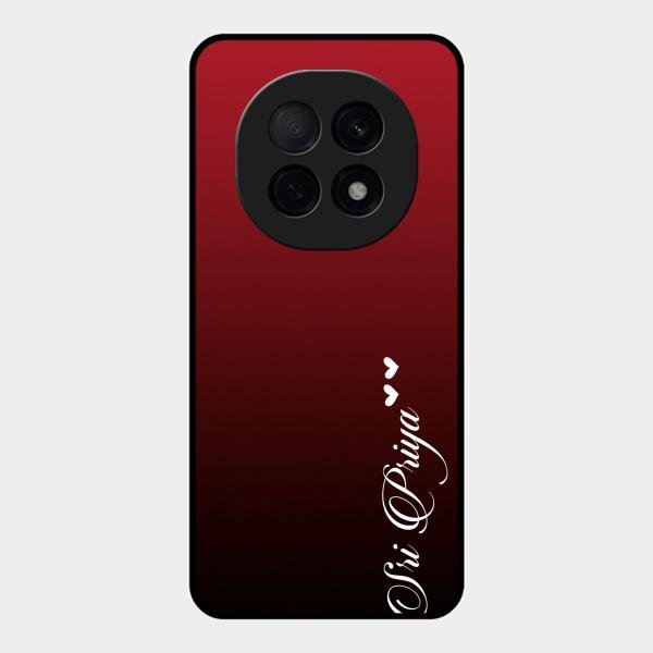Customize Name Gradient Glass Case Cover Red Wine For Oppo F29 Pro 5G
