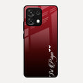 Customize Name Gradient Glass Case Cover Red Wine For Oppo F31 5G