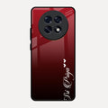 Customize Name Gradient Glass Case Cover Red Wine For Oppo F31 Pro Plus 5G