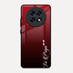 Customize Name Gradient Glass Case Cover Red Wine For Oppo F31 Pro Plus 5G
