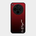 Customize Name Gradient Glass Case Cover Red Wine For Oppo Find X8 5G