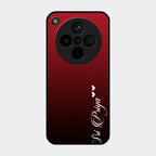 Customize Name Gradient Glass Case Cover Red Wine For Oppo Find X8 5G