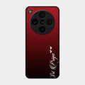 Customize Name Gradient Glass Case Cover Red Wine For Oppo Find X8 Pro 5G