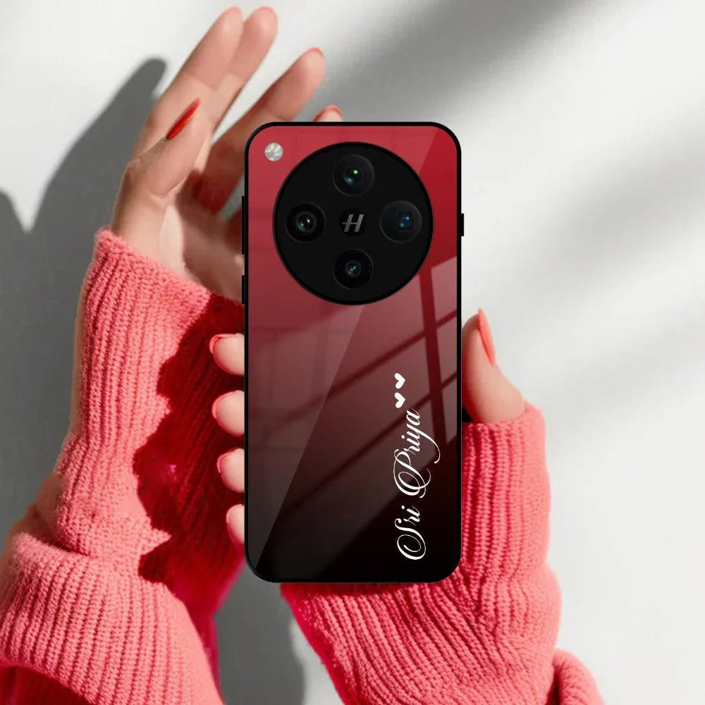 Customize Name Gradient Glass Case Cover Red Wine For Oppo - ShopOnCliQ