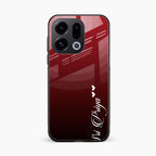 Customize Name Gradient Glass Case Cover Red Wine For Oppo Find X9 5G