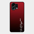 Customize Name Gradient Glass Case Cover Red Wine For Oppo K13 Turbo 5G