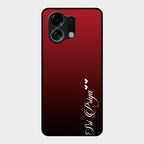 Customize Name Gradient Glass Case Cover Red Wine For Oppo K13 Turbo 5G
