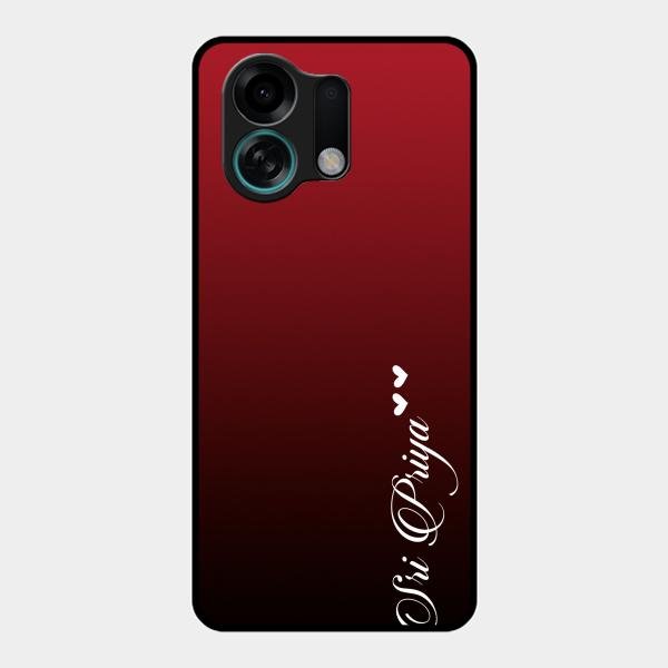 Customize Name Gradient Glass Case Cover Red Wine For Oppo K13 Turbo 5G