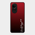 Customize Name Gradient Glass Case Cover Red Wine For Oppo Reno 10 5G