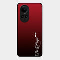 Customize Name Gradient Glass Case Cover Red Wine For Oppo Reno 10 Pro 5G