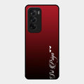 Customize Name Gradient Glass Case Cover Red Wine For Oppo Reno 12 5G