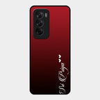 Customize Name Gradient Glass Case Cover Red Wine For Oppo Reno 12 5G