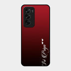 Customize Name Gradient Glass Case Cover Red Wine For Oppo Reno 12 Pro 5G