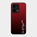 Customize Name Gradient Glass Case Cover Red Wine For Oppo Reno 13 5G
