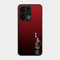 Customize Name Gradient Glass Case Cover Red Wine For Oppo Reno 13 Pro 5G