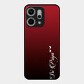Customize Name Gradient Glass Case Cover Red Wine For Oppo Reno 14 Pro 5G